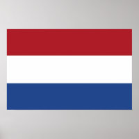 Poster with Flag of Netherlands