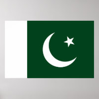 Poster with Flag of Pakistan