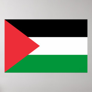 Poster with Flag of Palestine