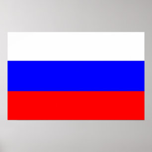 Poster with Flag of Russia