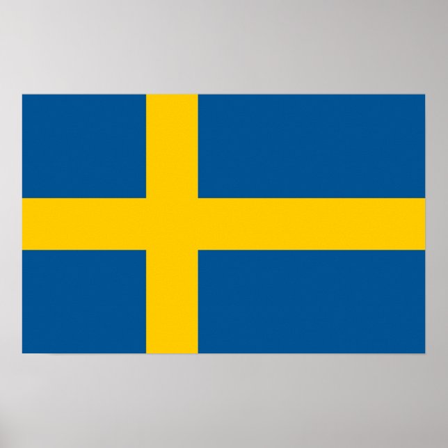 Poster with Flag of Sweden (Front)