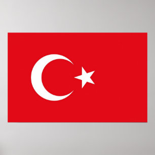 Poster with Flag of Turkey
