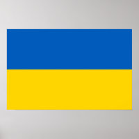 Poster with Flag of Ukraine