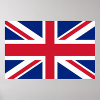 Poster with Flag of United Kingdom