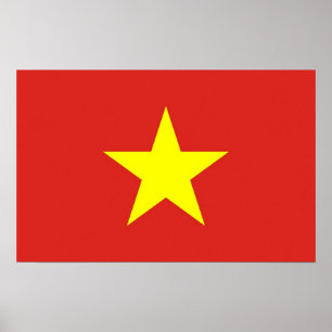 Poster with Flag of Vietnam