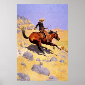 Poster With Frederic Remington Painting