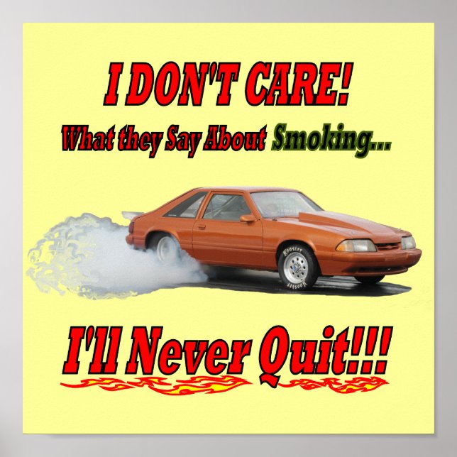 Poster with "I don't care what they say..." (Front)