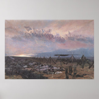 Poster With Jean Baptiste E. Detaille Painting