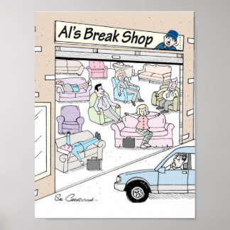 Poster With Mechanic Cartoon BY Sal Caradonna