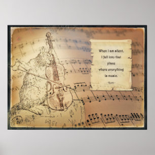 Poster with Rumi - Everything is music 