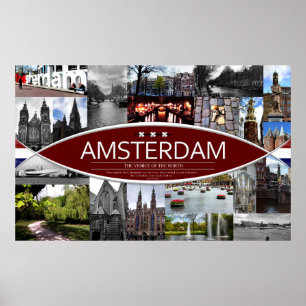 Poster with Scenes from Amsterdam