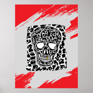 Poster with Skull Design