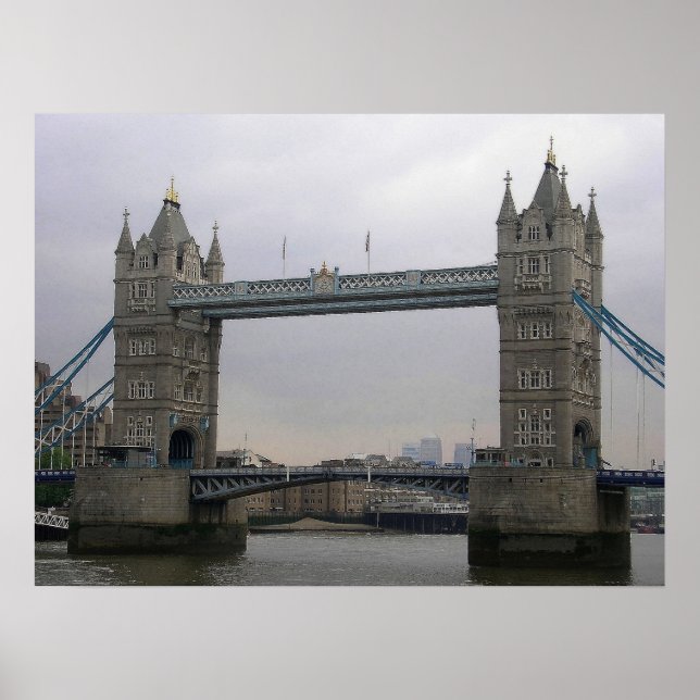 Poster with Tower Bridge over the Thames River (Front)