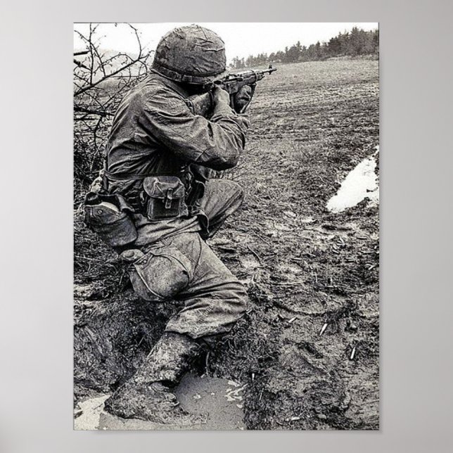 Poster with USA Army in Vietnam (Front)