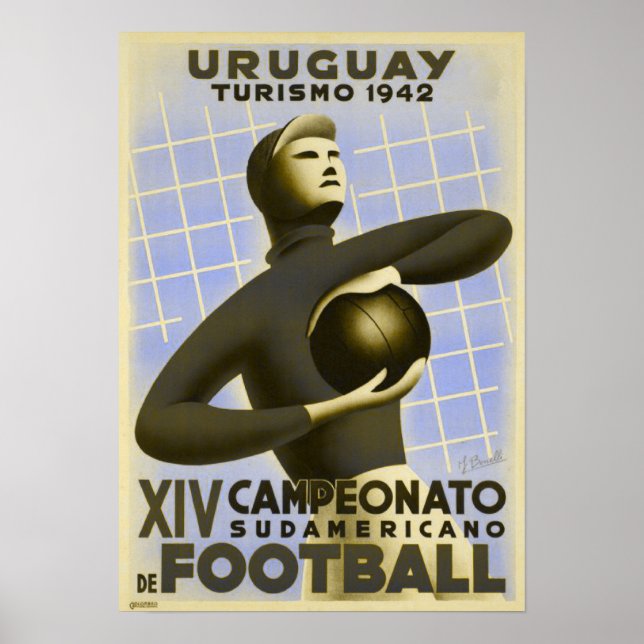 Poster with Vintage Copa de America Soccer Print (Front)