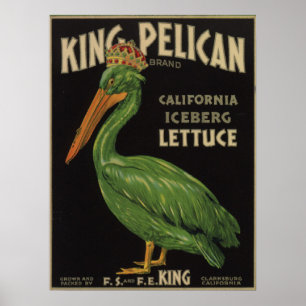 Poster with Vintage Crate Label Print