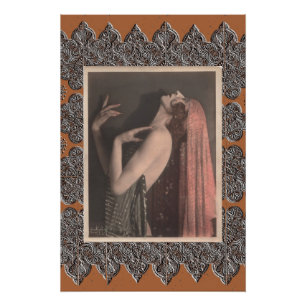 Poster with Vintage Dancer