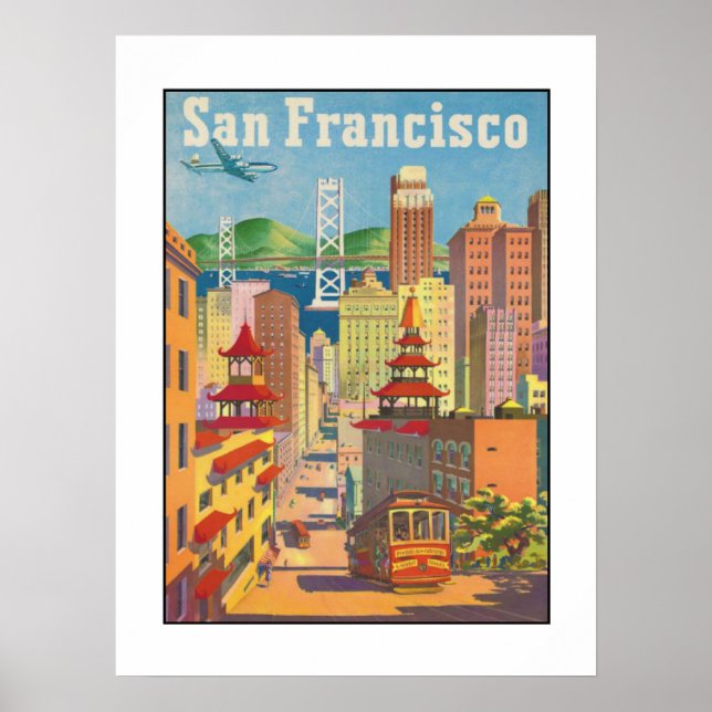 Poster with Vintage San Francisco Motive (Front)
