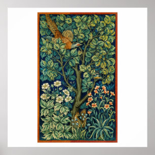POSTER WITH WILLIAM MORRIS "PHEASANT" DESIGN