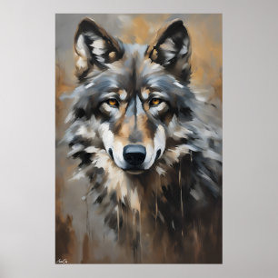 Poster   Wolf   Oil Artstyle 