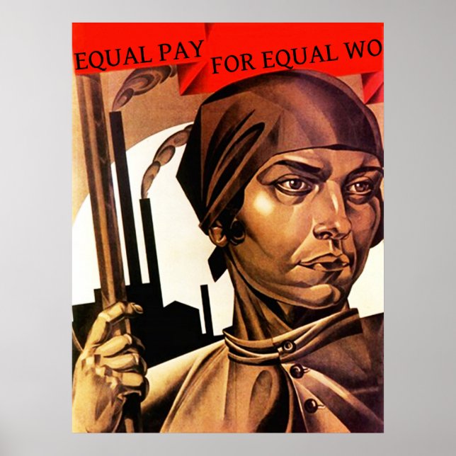 POSTER ~ Women's Rights Equal Pay For Equal wo (Front)