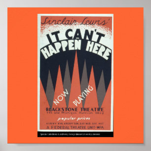 Poster-WPA Chicago-It Can't Happen Here 2 Poster