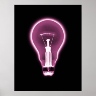 Poster- X-RAY LIGHT BULB BLACK PINK Poster