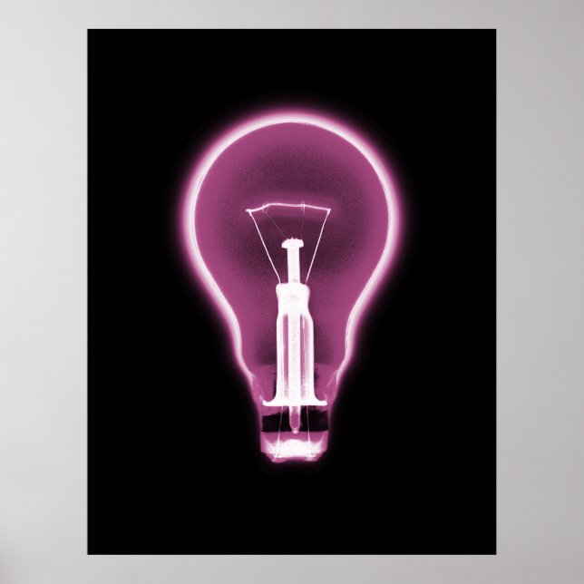 Poster- X-RAY LIGHT BULB BLACK PINK Poster (Front)