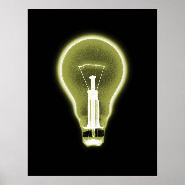 Poster- X-RAY LIGHT BULB BLACK YELLOW Poster (Front)