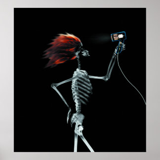 POSTER - X-RAY SKELETON HAIR STYLING ORIGINAL
