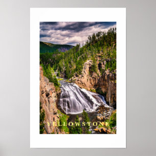 Poster Yellowstone Waterfall