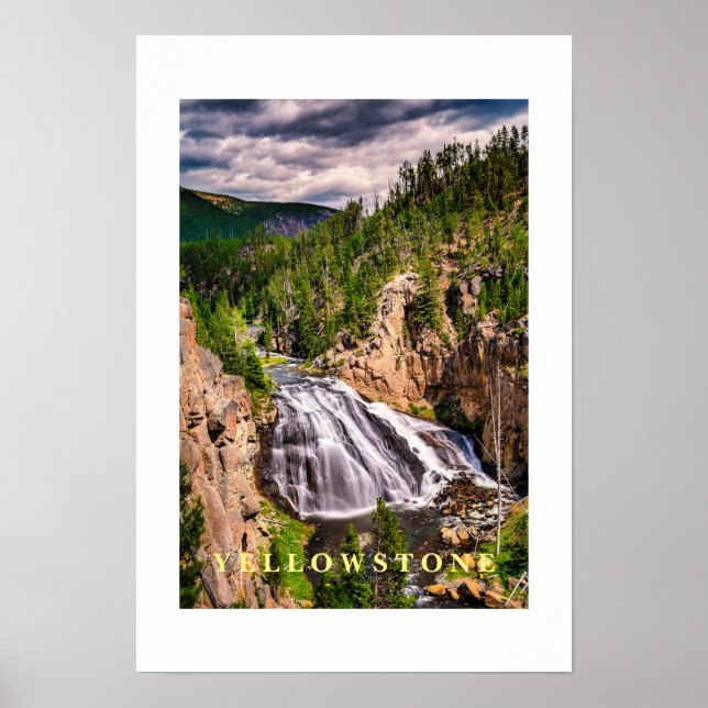 Poster Yellowstone Waterfall (Front)