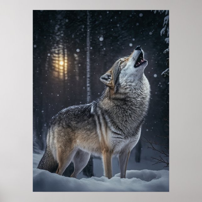 Poster Yellowstone Wolf (Front)
