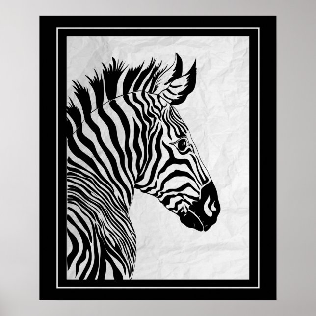 Poster-Zebra  20" x 24" Poster (Front)