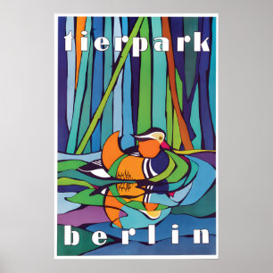 Poster Zoo Berlin with duck
