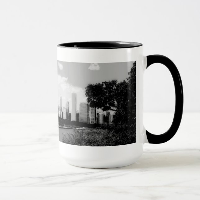 Posterised Chicago Skyline Coffee Mug (Right)