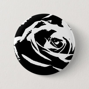 Posterised Rose Art 6 Cm Round Badge