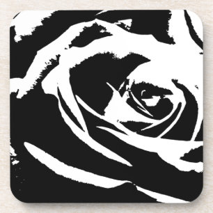 Posterised Rose Art Coaster
