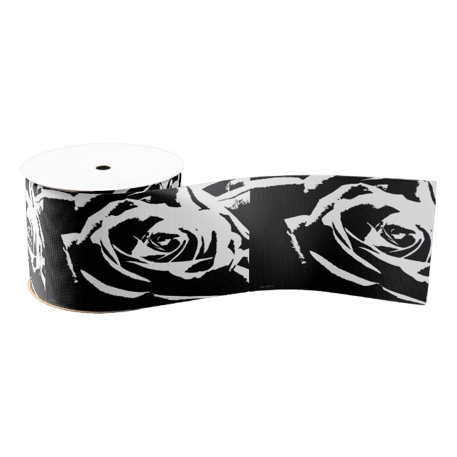 Posterised Rose Art Grosgrain Ribbon (Spool)