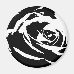 Posterised Rose Art Magnet