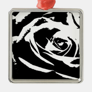 Posterized Rose Art Metal Tree Decoration