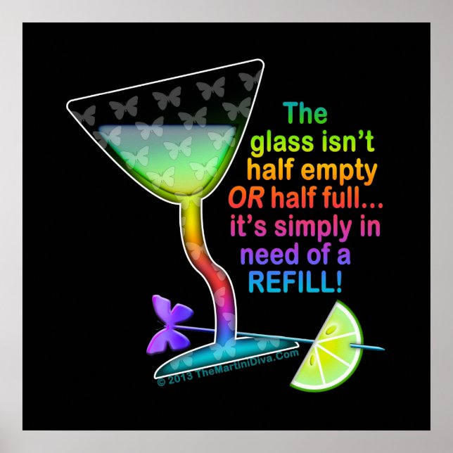POSTERS & ARCHIVAL PRINTS - GLASS HALF FULL (Front)