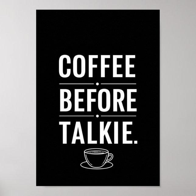 Posters Black and White Funny Quote Print (Front)