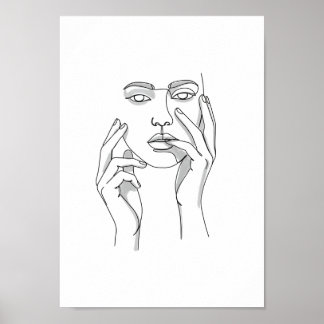 Posters Black and White Minimalist Line