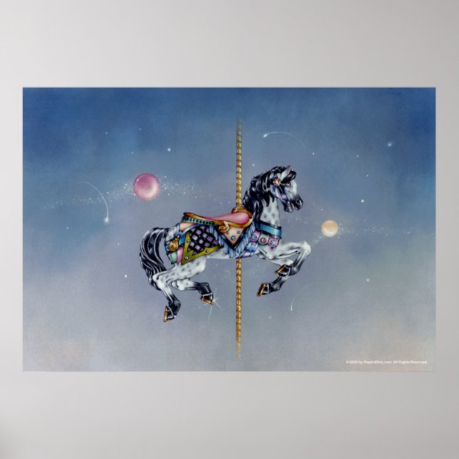 Posters, Fine Art - Grey Mare Carousel Horse Poster (Front)