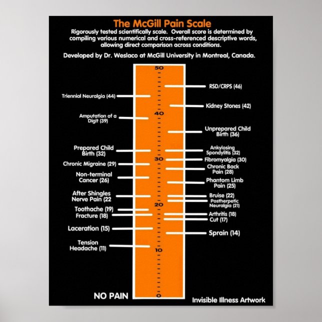 POSTERS...McGill Pain Scale Poster (Front)