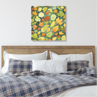 Posters of calm autumn leaves canvas print