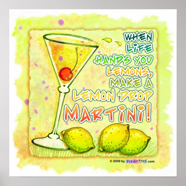 Posters, Prints - Lemon Drop Martini (Front)