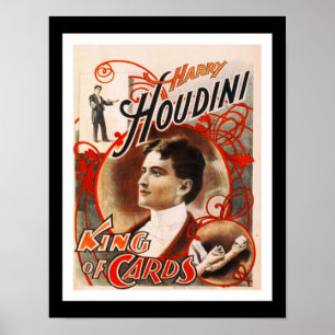 Posters Theatre Vintage Houdini King Of Cards