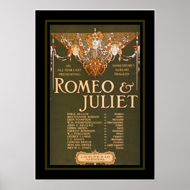 Posters Theatre Vintage Romeo Juliet (Front)
